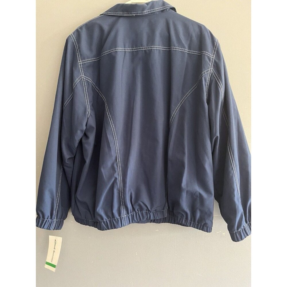 Alfred Dunner Jog Set Track Suit Womens Pants M Lined Jacket L Navy Vintage‎ - Picture 6 of 13